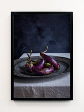 Load image into Gallery viewer, Eggplant on Pewter Charger
