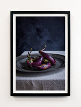 Load image into Gallery viewer, Eggplant on Pewter Charger
