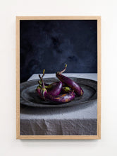 Load image into Gallery viewer, Eggplant on Pewter Charger
