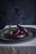 Load image into Gallery viewer, Eggplant on Pewter Charger
